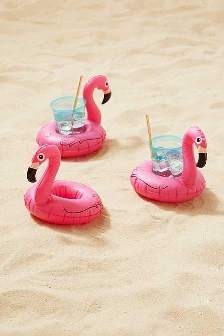 Pink Flamingo Inflatable Cup Holder – Pool & Beach Accessory