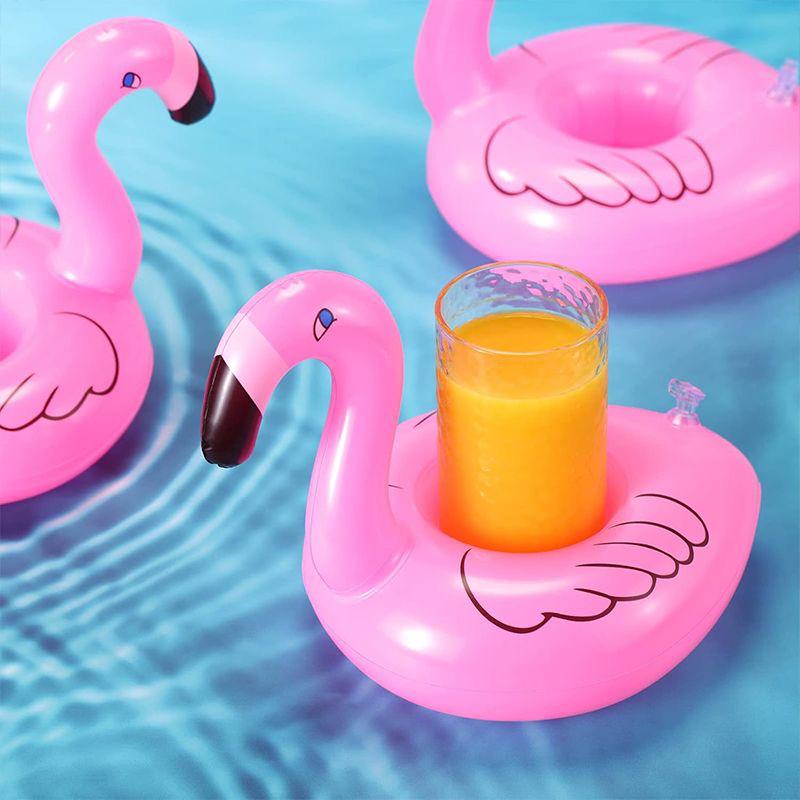 Pink Flamingo Inflatable Cup Holder – Pool & Beach Accessory