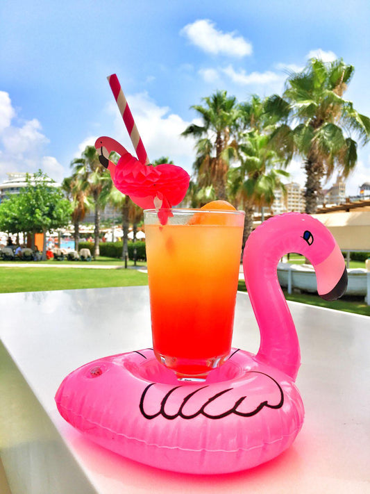 Pink Flamingo Inflatable Cup Holder – Pool & Beach Accessory